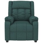 vidaXL Fauteuil inclinable électrique Vert foncé Tissu