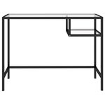 Bureau table poste de travail meuble d'ordinateur informatique étude d'ordinateur Transparent 100 x 36 x 74 cm verre transparent 02_0023765