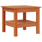 vidaXL Table basse cire marron 45x45x40 cm bois massif de pin