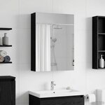 vidaXL Armoire Miroir de Salle de Bain Chêne noir 50 x 14 5 x 70 cm