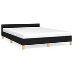 vidaXL Cadre de lit sans matelas noir 140x200 cm tissu
