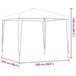 vidaXL Tente de fête 250 x 250 x 240 cm Gris clair PE et acier