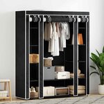 vidaXL Armoire avec compartiments et tiges 45 x 150 x 176 cm Noir