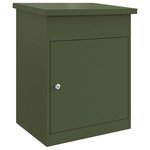vidaXL Boîte de dépôt de colis Vert olive 44 x 35 x 59 cm Acier