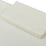 vidaXL Lit de jardin crème 200x90 cm acier