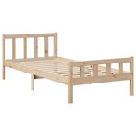 vidaXL Lit bibliothèque sans matelas 100x200 cm bois massif de pin