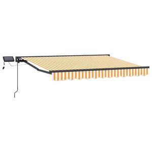 vidaXL Cadre de store manuel avec LEDs 3 x 2 5 m