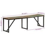 vidaXL Banc 160x35x46 cm Bois massif de récupération