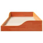 vidaXL Cadre de lit surélevé Marron cire 100 x 200 cm