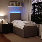 vidaXL Sommier à lattes de lit et matelas Gris clair 90x190 cm Velours