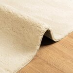 vidaXL Tapis doux à poils moyens et lavable HUARTE Crème 80 x 300 cm