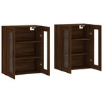 vidaXL Armoires murales 2 Pièces chêne marron bois d'ingénierie