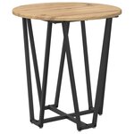 Table d'appoint vidaXL 2 pièces en chêne fait main  bois reconstitué et métal