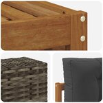 vidaXL Ensemble de canapés d'extérieur 8 pc Naturel et Anthracite