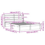 vidaXL Cadre de lit avec tête de lit sans matelas 120x200 cm