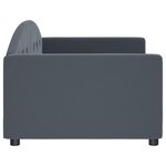 vidaXL Lit de repos sans matelas gris foncé 90x200 cm velours