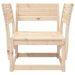 vidaXL Chaises de jardin bois massif de pin