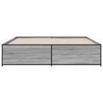 vidaXL Cadre de lit sans matelas sonoma gris 180x200 cm