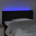 vidaXL Tête de lit à LED Noir 103x16x78/88 cm Tissu
