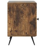vidaXL Cabinet de chevet 2 Pièces Chêne fumé 43 x 34 5 x 50 cm