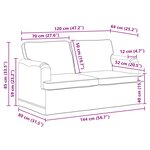 vidaXL Canapé Crème 144 x 80 x 85 cm tissu