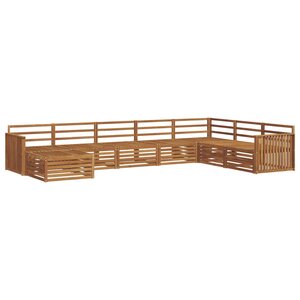 vidaXL Ensemble de canapés d'extérieur 8 Pièces Naturel