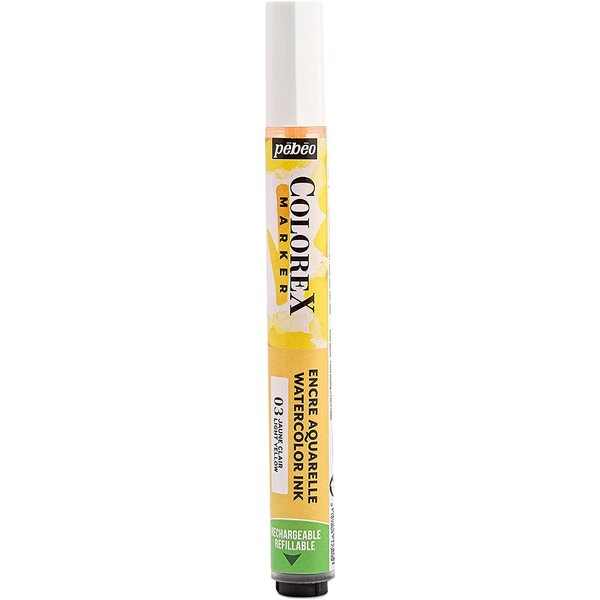 Marqueur encre colorex jaune clair pébéo