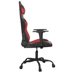 vidaXL Chaise de jeu de massage Noir et rouge Similicuir