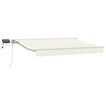 vidaXL Cadre de store manuel avec LEDs Crème et Blanc 3 5 x 2 5 m