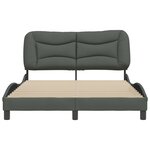 vidaXL Cadre de lit sans matelas gris foncé 140x200 cm tissu