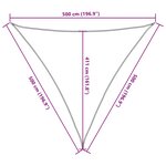 vidaXL Voile d'ombrage 160 g/m² triangulaire sable 5x5x5 m PEHD