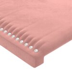 vidaXL Tête de lit à LED Rose 200x5x118/128 cm Velours