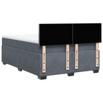 vidaXL Sommier à lattes de lit et matelas Gris foncé 160x200cm Velours