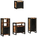 vidaXL Ensemble de mobilier de salle de bain 4 Pièces Bois Recyclé Solide
