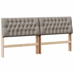 vidaXL Tête de lit capitonnée Taupe 200 cm Pin massif