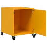 vidaXL Tables de chevet 2 Pièces jaune moutarde 36x39x43 5 cm acier