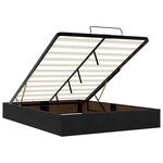 vidaXL Cadre de lit ottoman avec matelas noir 140x190 cm velours