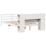 vidaXL Lit bibliothèque sans matelas blanc 120x200 cm bois pin massif