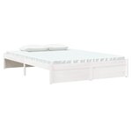 vidaXL Cadre de lit sans matelas blanc bois massif 140x190 cm