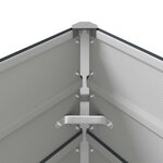 vidaXL Jardinière Anthracite 195 x 100 x 45 cm Acier galvanisé