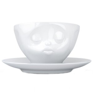 Tasse et sous tasse bisou en porcelaine 200 ml