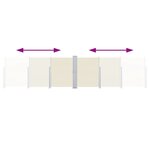 vidaXL Auvent latéral rétractable Crème 140 x 600 cm