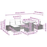 vidaXL Ensemble de canapé de jardin avec coussin 8 Pièces polyrotin