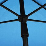 vidaXL Parasol de jardin avec mât 210x140 cm Bleu azuré