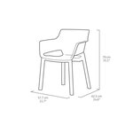 Lots de 6 Fauteuils monoblocs - empilables en résine de synthese - forme cabriolet - imitation rotin tressé - ALLIBERT BY KETER - E