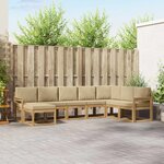 vidaXL Ensemble de canapés d'extérieur 8 pc Blanc et Beige
