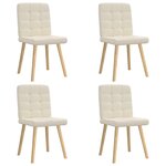 vidaXL Chaises à manger lot de 4 Lin