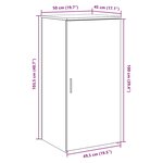 vidaXL Armoire rangement vieux bois 50x45x103 5 cm bois d’ingénierie
