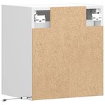 vidaXL Meubles TV muraux avec lumières LED 2 Pièces blanc 41x31x45 cm