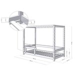 Lit cabane enfant BUNKY 120 x 200 vert sauge
